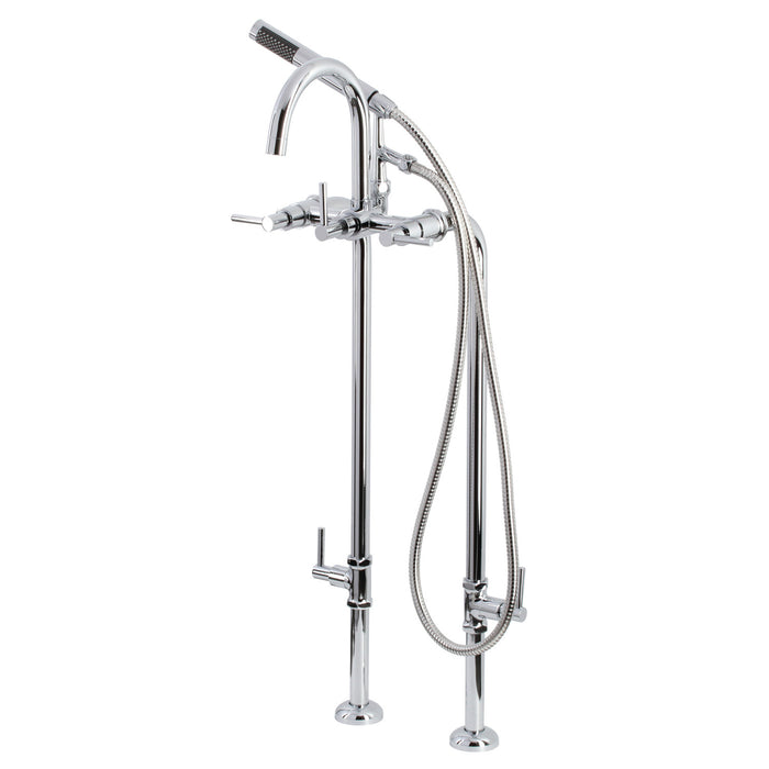 Concord CCK8101DL Freestanding Tub Faucet with Supply Line and Stop Valve, Polished Chrome