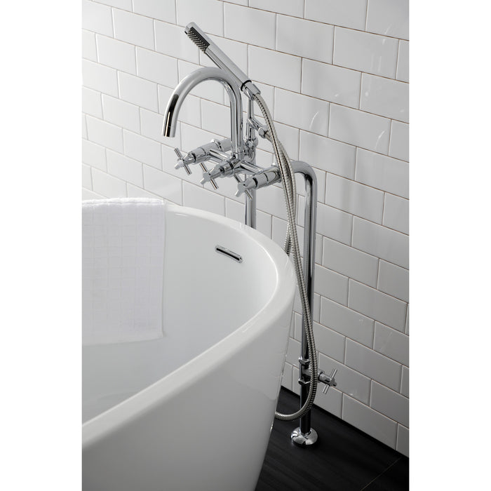 Concord CCK8101DX Freestanding Tub Faucet with Supply Line and Stop Valve, Polished Chrome