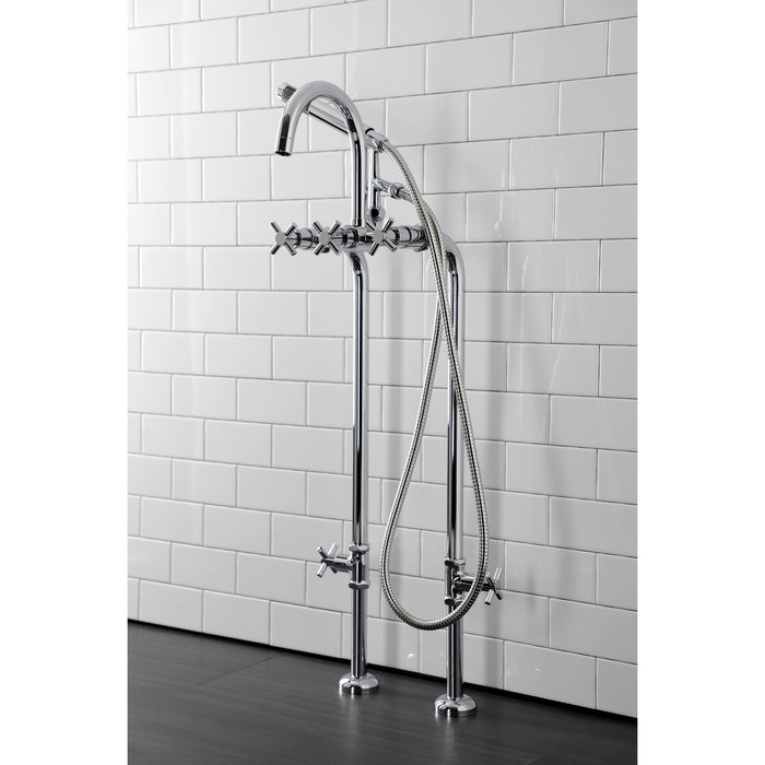 Concord CCK8101DX Freestanding Tub Faucet with Supply Line and Stop Valve, Polished Chrome