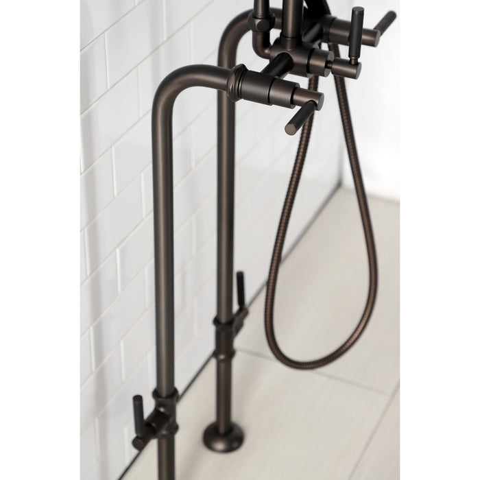 Kingston Sona CCK8105DKL - Concord Freestanding Tub Faucet with Supply Line and Stop Valve, Oil Rubbed Bronze