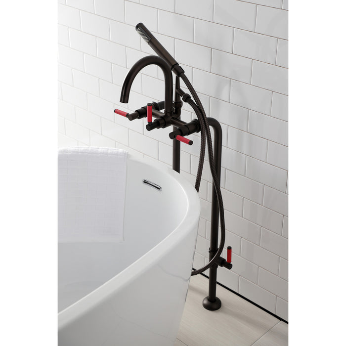 Concord CCK8105DKL Freestanding Tub Faucet with Supply Line and Stop Valve, Oil Rubbed Bronze