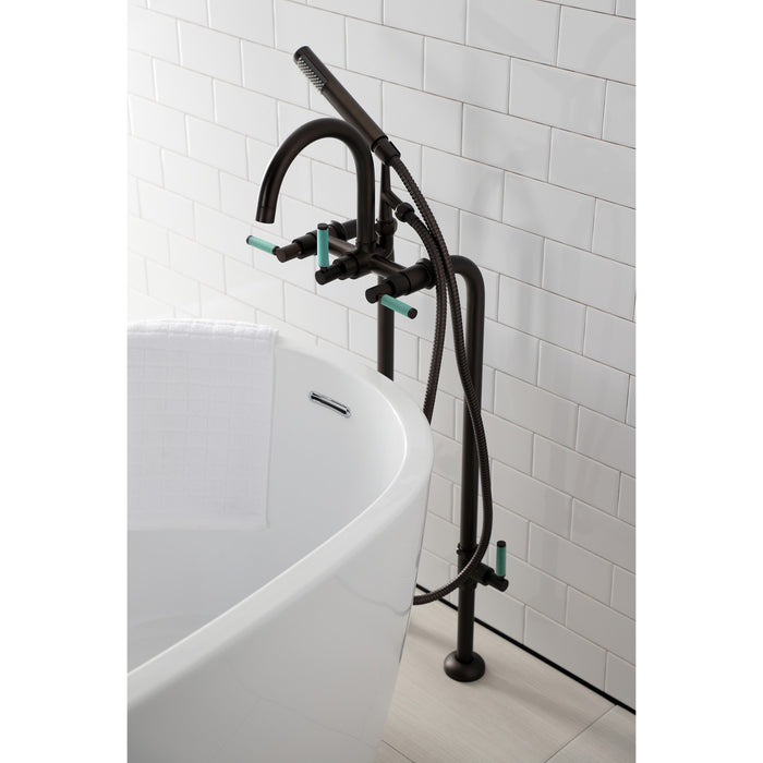 Kingston Sona CCK8105DKL - Concord Freestanding Tub Faucet with Supply Line and Stop Valve, Oil Rubbed Bronze