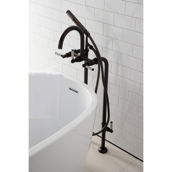 Kingston Sona CCK8105DKL - Concord Freestanding Tub Faucet with Supply Line and Stop Valve, Oil Rubbed Bronze