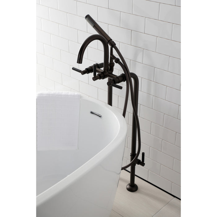 Kingston Sona CCK8105DKL - Concord Freestanding Tub Faucet with Supply Line and Stop Valve, Oil Rubbed Bronze