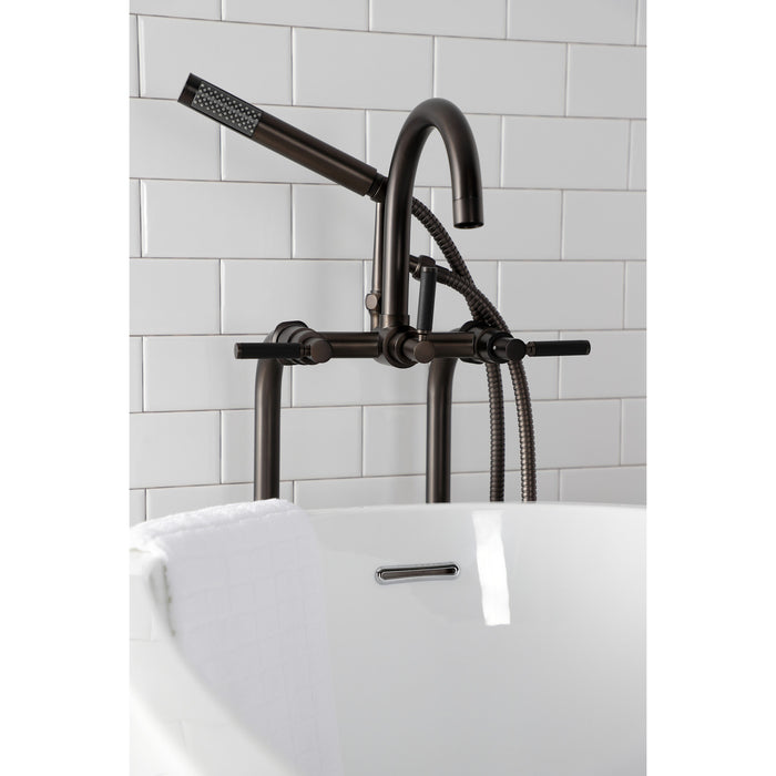 Concord CCK8105DKL Freestanding Tub Faucet with Supply Line and Stop Valve, Oil Rubbed Bronze