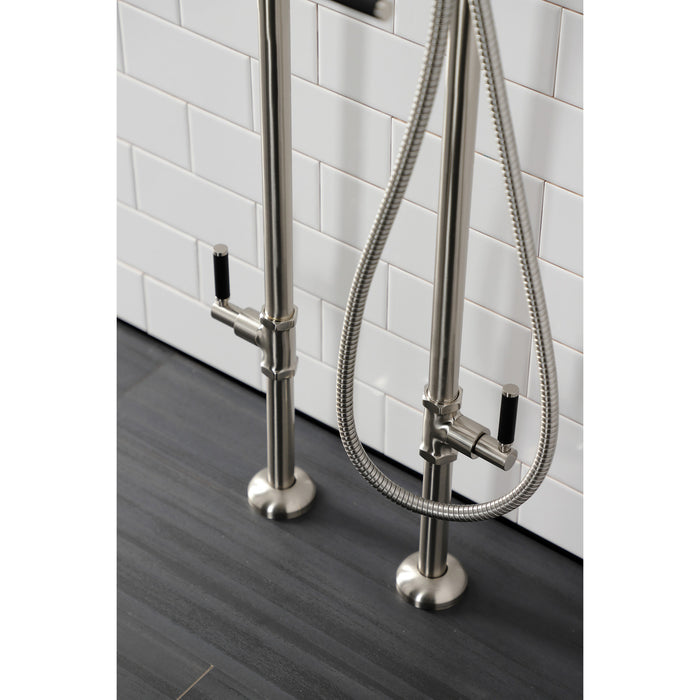 Kingston Sona CCK8108DKL - Concord Freestanding Tub Faucet with Supply Line and Stop Valve, Brushed Nickel