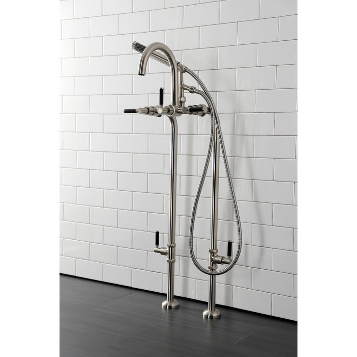 Concord CCK8108DKL Freestanding Tub Faucet with Supply Line and Stop Valve, Brushed Nickel