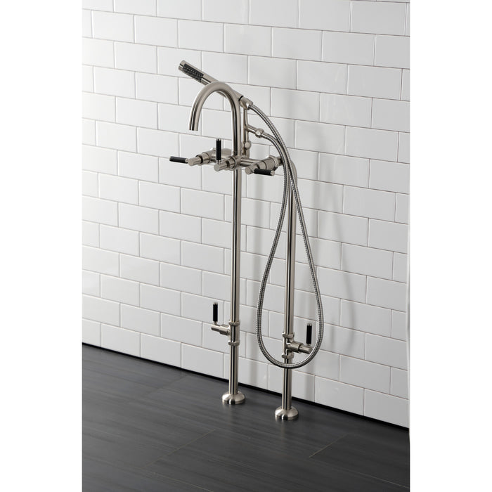 Concord CCK8108DKL Freestanding Tub Faucet with Supply Line and Stop Valve, Brushed Nickel
