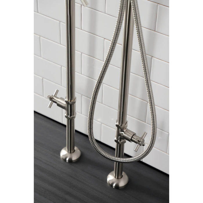 Concord CCK8108DX Freestanding Tub Faucet with Supply Line and Stop Valve, Brushed Nickel