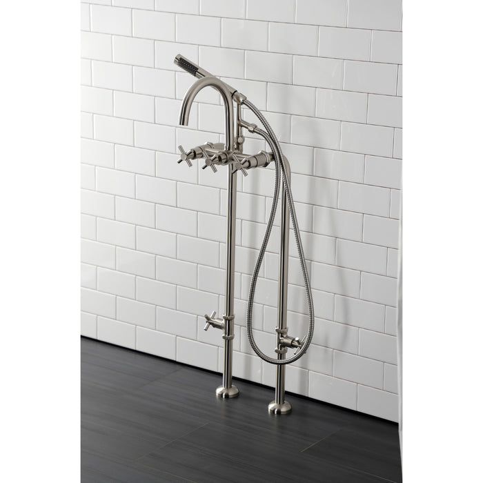 Concord CCK8108DX Freestanding Tub Faucet with Supply Line and Stop Valve, Brushed Nickel