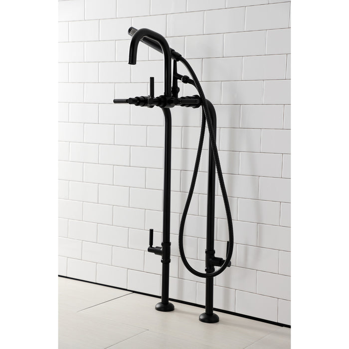 Concord CCK8400DKL Freestanding Tub Faucet with Supply Line and Stop Valve, Matte Black