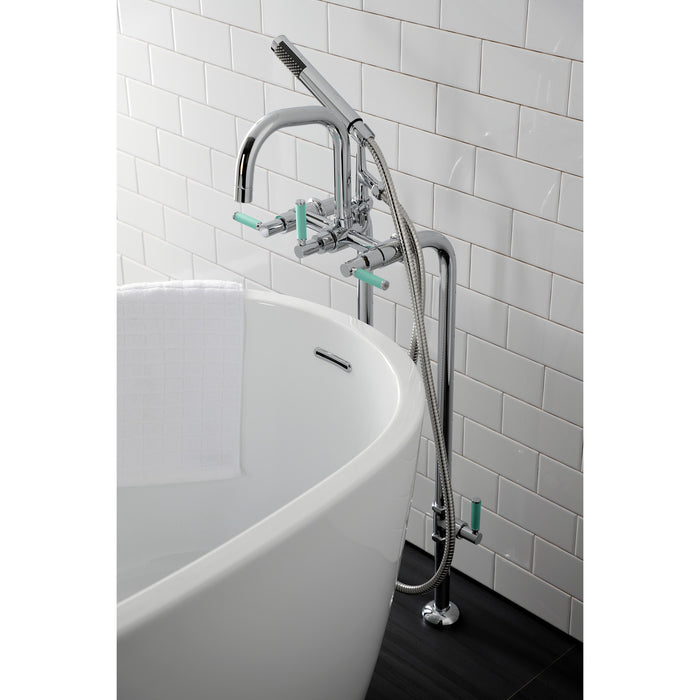 Concord CCK8401DKL Freestanding Tub Faucet with Supply Line and Stop Valve, Polished Chrome