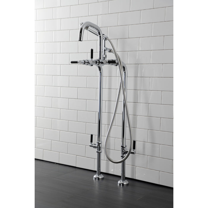 Concord CCK8401DKL Freestanding Tub Faucet with Supply Line and Stop Valve, Polished Chrome