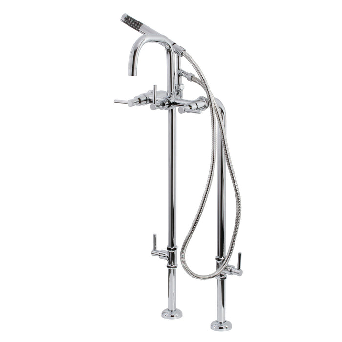 Concord CCK8401DL Freestanding Tub Faucet with Supply Line and Stop Valve, Polished Chrome