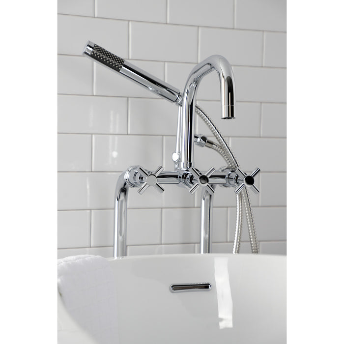 Concord CCK8401DX Freestanding Tub Faucet with Supply Line and Stop Valve, Polished Chrome
