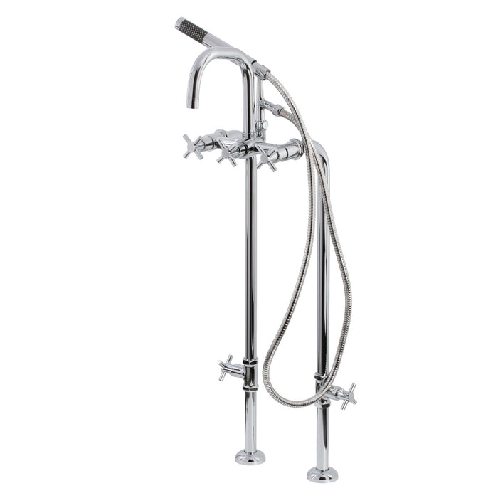 Concord CCK8401DX Freestanding Tub Faucet with Supply Line and Stop Valve, Polished Chrome
