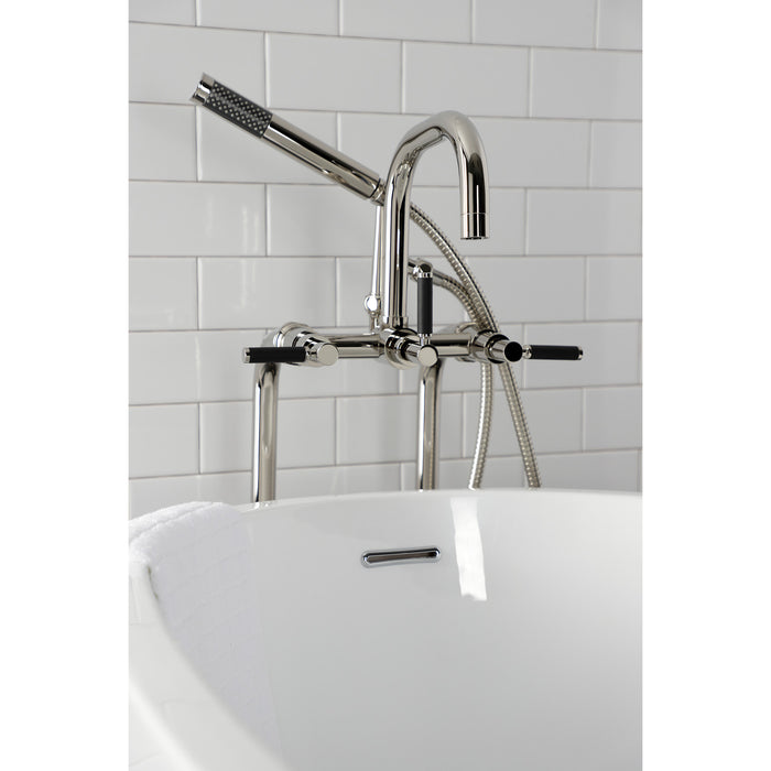 Concord CCK8406DKL Freestanding Tub Faucet with Supply Line and Stop Valve, Polished Nickel