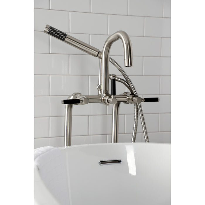 Concord CCK8408DKL Freestanding Tub Faucet with Supply Line and Stop Valve, Brushed Nickel