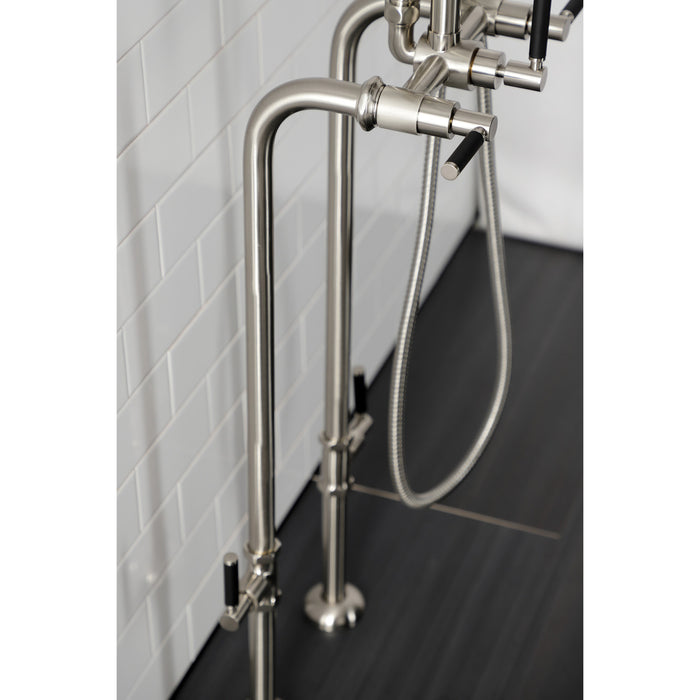Concord CCK8408DKL Freestanding Tub Faucet with Supply Line and Stop Valve, Brushed Nickel