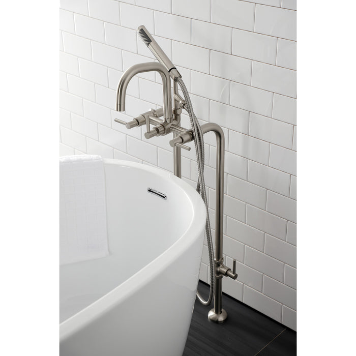 Concord CCK8408DL Freestanding Tub Faucet with Supply Line and Stop Valve, Brushed Nickel