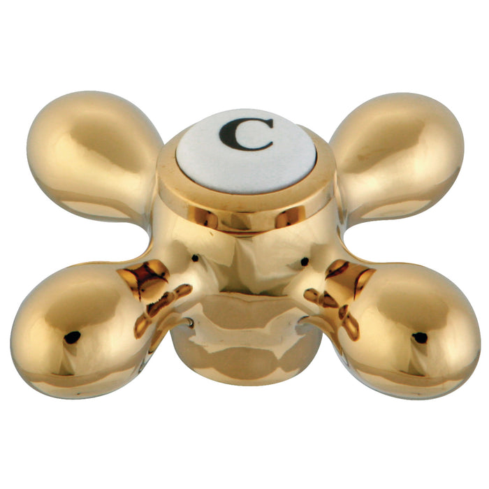 CCMX2CSC Cold Brass Cross Handle, Polished Brass