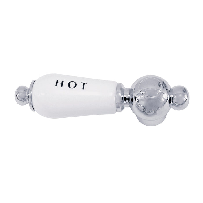 Kingston CCPL1CSH Porcelain Lever Handle (Hot Side), Polished Chrome