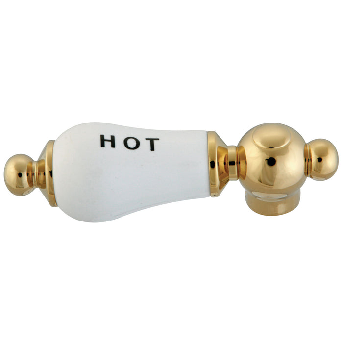 Vintage CCPL2H Porcelain Lever Handle (Hot Side), Polished Brass