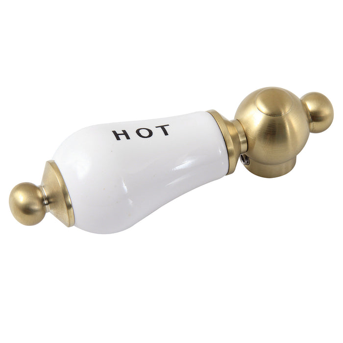 Kingston Vintage CCPL7H Porcelain Lever Handle (Hot Side), Brushed Brass