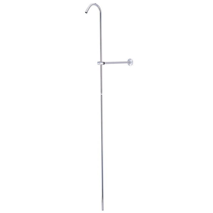 Vintage CCR601 Shower Riser and Wall Support, Polished Chrome