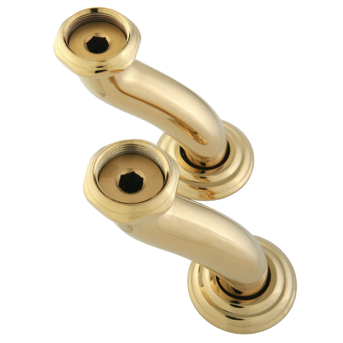 Kingston Vintage CCU402 S-Shape Swivel Elbows for Deck Mount Tub Faucet (CC409T2 Series), Polished Brass