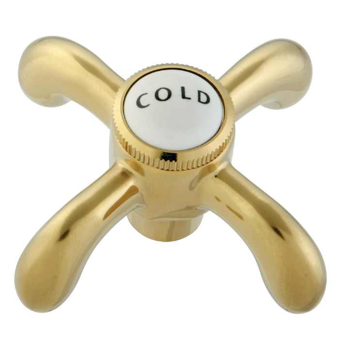 Kingston Heritage CCVX2C Brass Cross Handle (Cold Side), Polished Brass