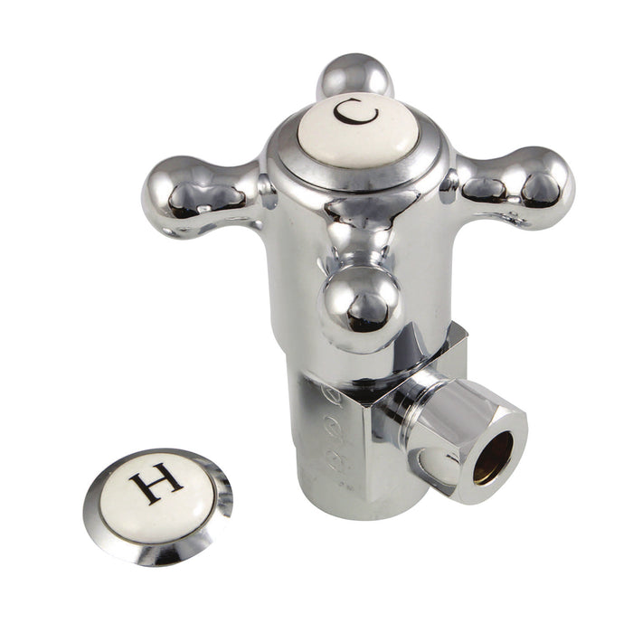 Heritage CD43301BX 1/2-Inch FIP x 3/8-Inch OD Comp Anti-Seize Deluxe Quarter-Turn Ceramic Hardisc Cartridge Angle Stop, Polished Chrome