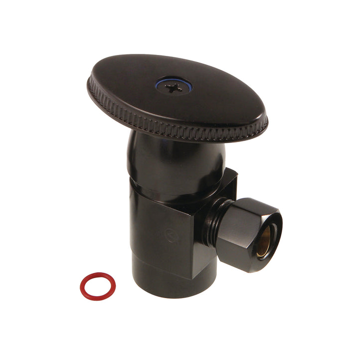 Kingston Americana CD43305VA 1/2-Inch FIP x 3/8-Inch O.D. Anti-Seize Deluxe Quarter-Turn Ceramic Hardisc Cartridge Angle Stop, Oil Rubbed Bronze