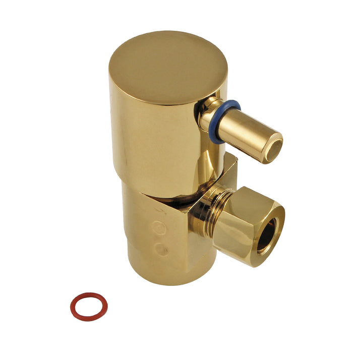 Kingston Sona CD43307DL - Concord 1/2-Inch FIP x 3/8-Inch O.D. Anti-Seize Deluxe Quarter-Turn Ceramic Hardisc Cartridge Angle Stop, Brushed Brass