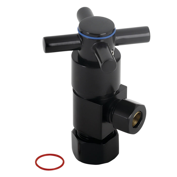 Kingston Sona CD53300DX - Concord 5/8-Inch O.D. Comp x 3/8-Inch O.D. Comp Anti-Seize Deluxe Quarter-Turn Ceramic Hardisc Cartridge Angle Stop, Matte Black