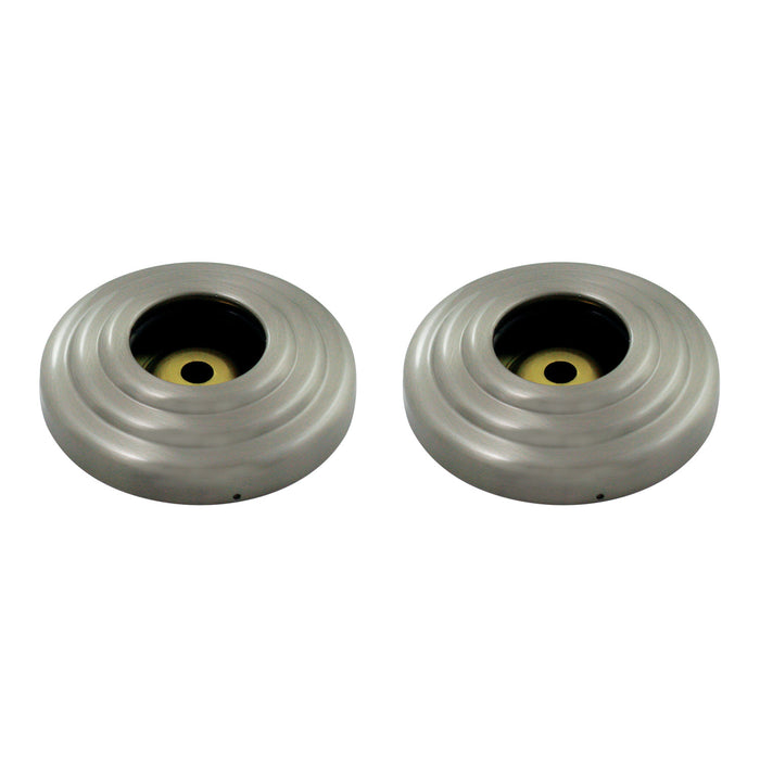 Kingston Heirloom DRF314128 - Restoration 1-1/4-Inch Brass Grab Bar Flange (1 Pair), Brushed Nickel