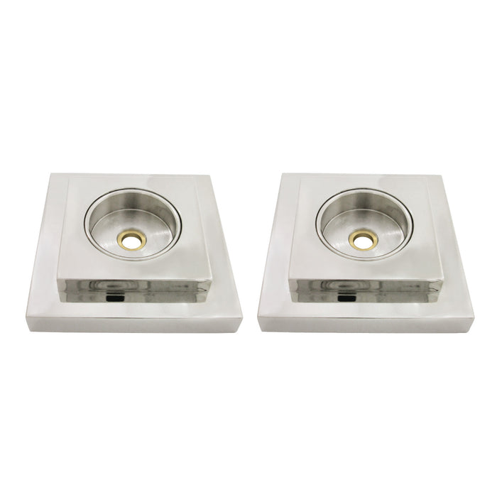 Kingston Sona DRF614126 - Claremont 1-1/4-Inch Brass Grab Bar Flange (1 Pair), Polished Nickel