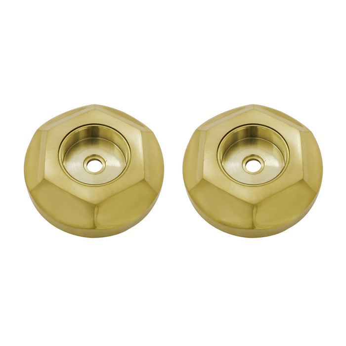 Kingston Tulare DRF714127 - Metropolitan 1-1/4-Inch Brass Grab Bar Flange (1 Pair), Brushed Brass