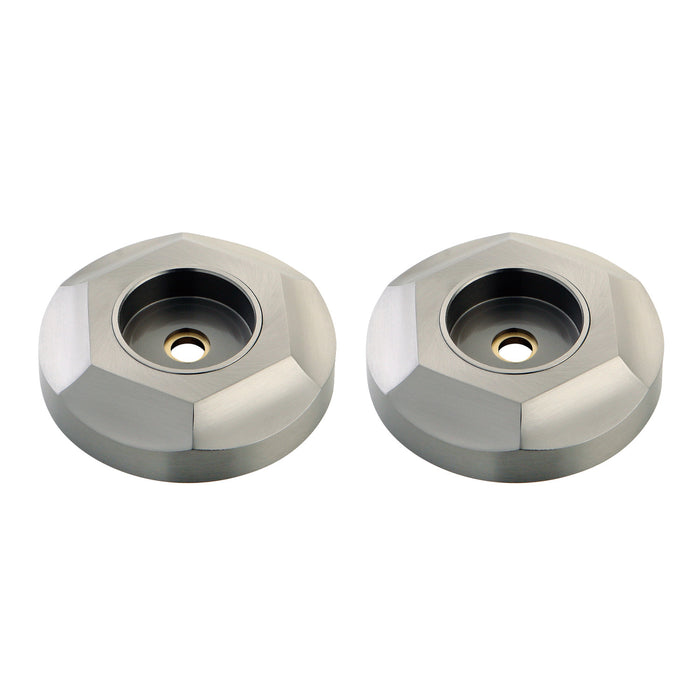 Kingston Tulare DRF714128 - Metropolitan 1-1/4-Inch Brass Grab Bar Flange (1 Pair), Brushed Nickel