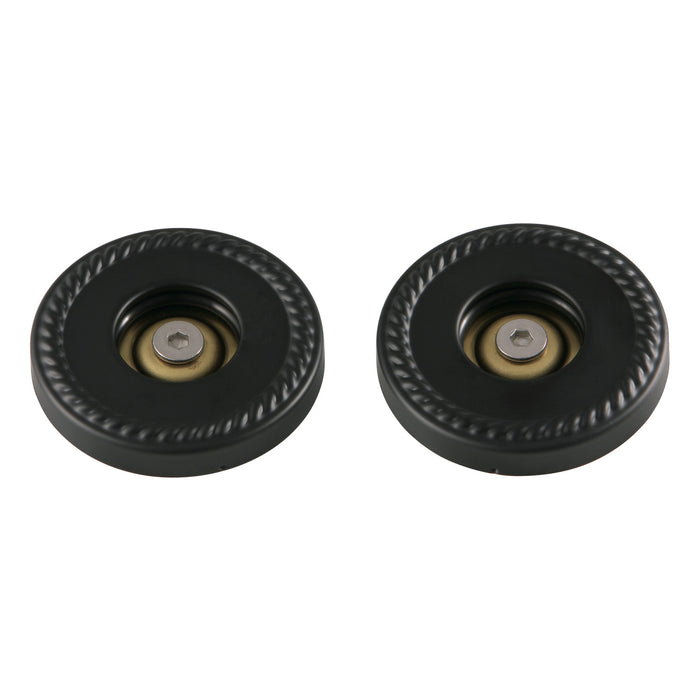 Kingston Heirloom DRF814120 - Laurel 1-1/4-Inch Brass Grab Bar Flange (1 Pair), Matte Black