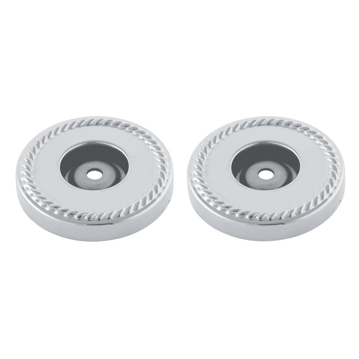 Kingston Heirloom DRF814121 - Laurel 1-1/4-Inch Brass Grab Bar Flange (1 Pair), Polished Chrome