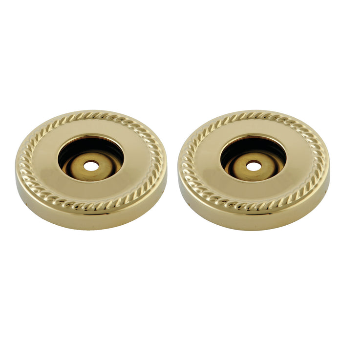 Kingston Heirloom DRF814122 - Laurel 1-1/4-Inch Brass Grab Bar Flange (1 Pair), Polished Brass