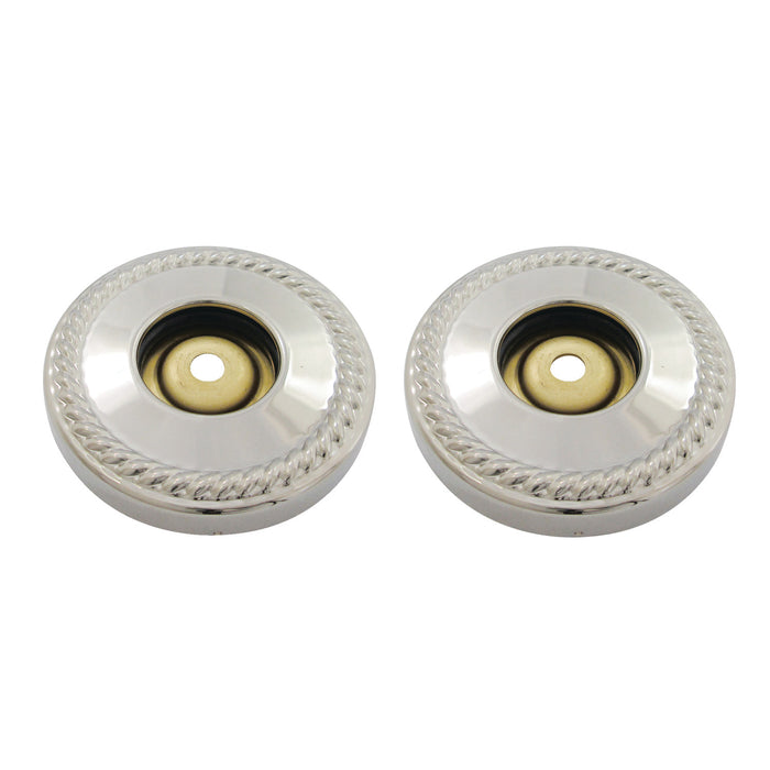 Kingston Heirloom DRF814126 - Laurel 1-1/4-Inch Brass Grab Bar Flange (1 Pair), Polished Nickel