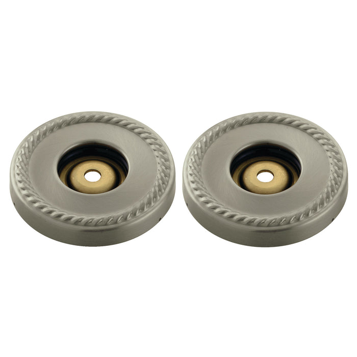 Kingston Heirloom DRF814128 - Laurel 1-1/4-Inch Brass Grab Bar Flange (1 Pair), Brushed Nickel