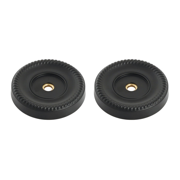 Kingston Heirloom DRF914120 - Camelon 1-1/4-Inch Brass Grab Bar Flange (1 Pair), Matte Black