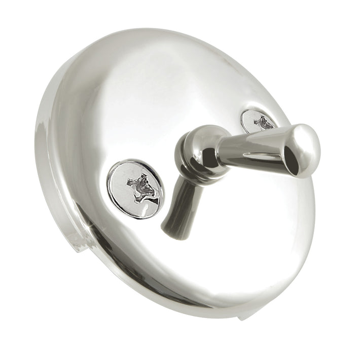 Made To Match DTL106 Round Bathtub Overflow Plate with Trip Lever, Polished Nickel