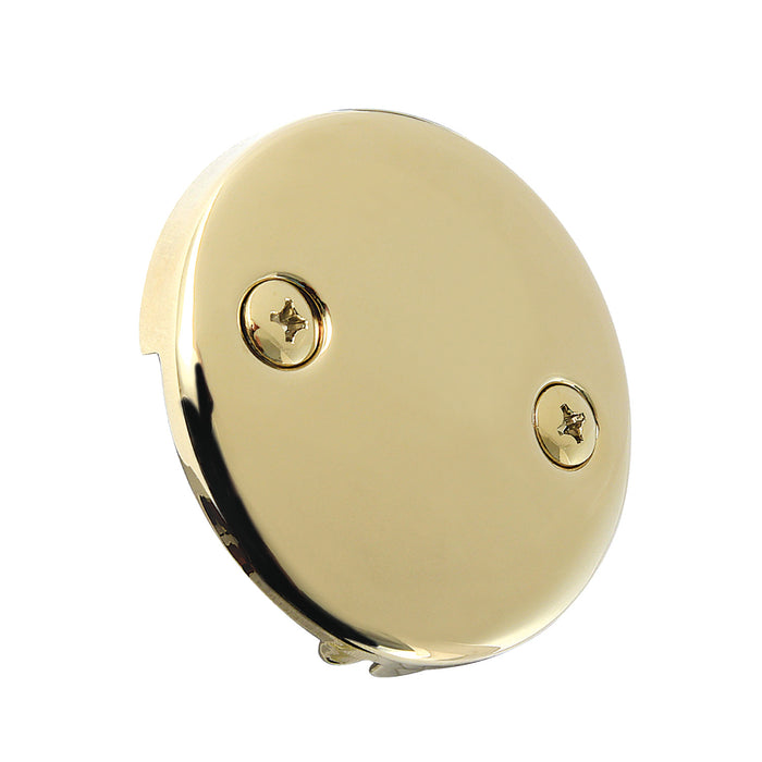 Made To Match DTT102 Round Bathtub Overflow Plate, Polished Brass
