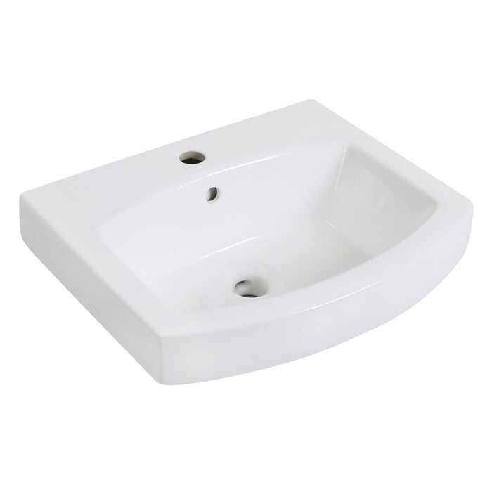 Inflection EV2017 20-Inch Ceramic Bathroom Sink, White