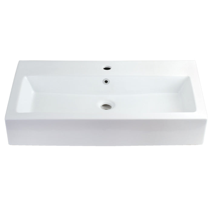 Adelaide EV3217 Porcelain Rectangular Vessel Sink, White