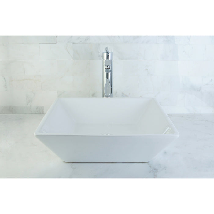 Artisan EV4256 Ceramic Square Vessel Sink, White